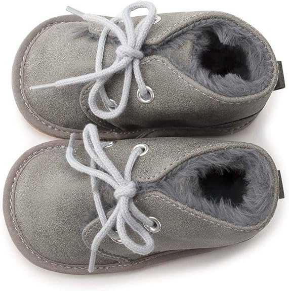 Barerun Baby Boys Girls Booties Fleece Anti-Slip