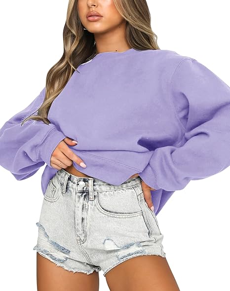 MODARANI Women's Crewneck Oversized Pullover