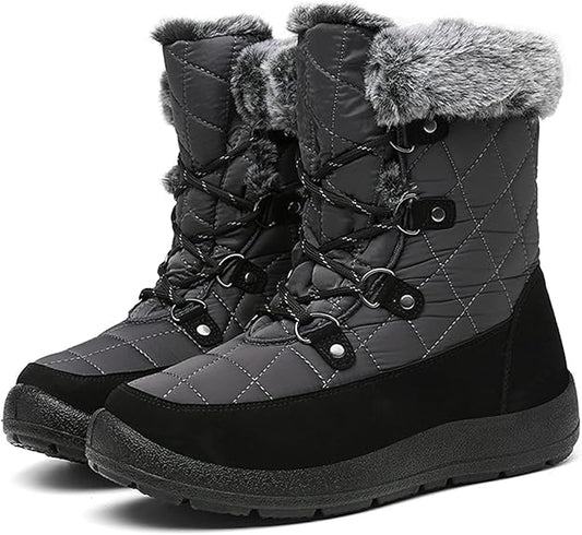 SANMM Mid Calf Winter Boots for Women