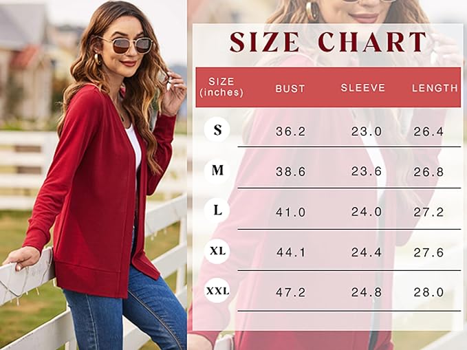 QUEEN PLUS Womens Lightweight Long Sleeve Cardigan