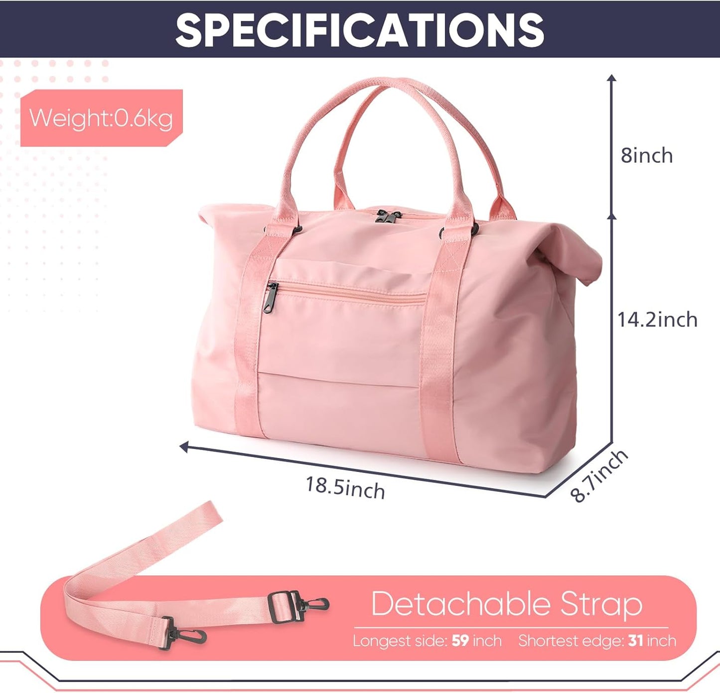 MINGALONDON Unisex Travel Duffle Bag