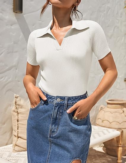 CHICZONE Women's Short Sleeve V Neck T Shirts