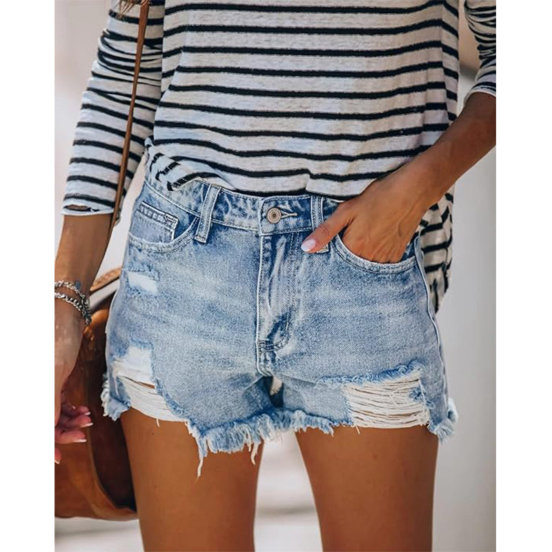 MINGALONDON Women's Denim Shorts