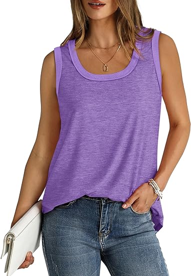 BETTE BOUTIK Womens Tank Tops Summer Loose Sleeveless Tops