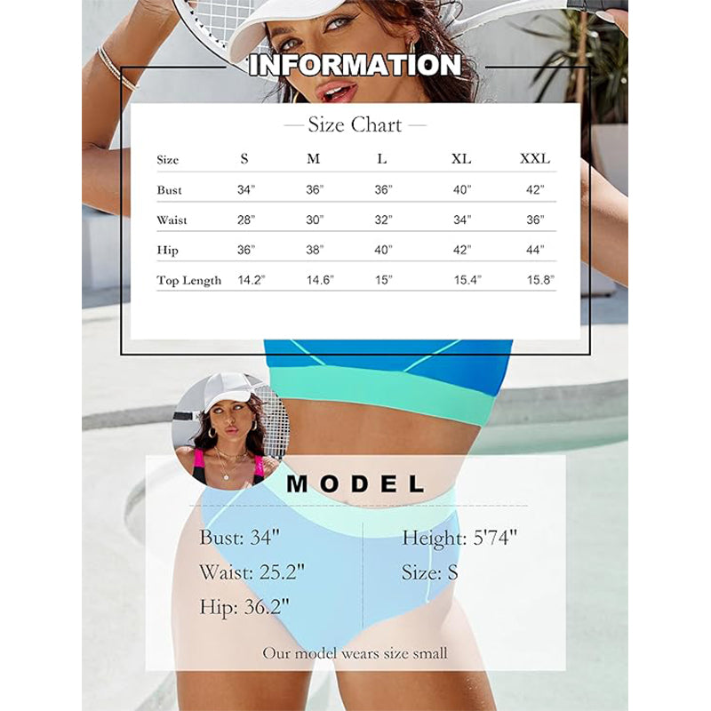 MINGALONDON Women's High Waisted Bikini Sets