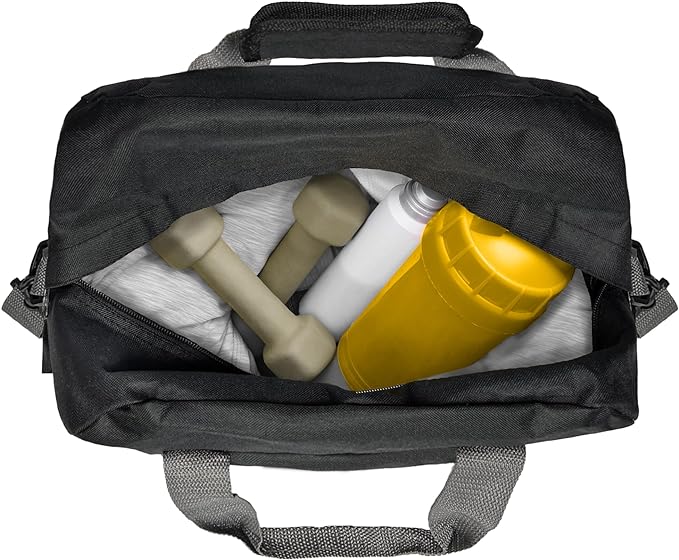 MINGALONDON 14" Small Duffle Bag Two Toned Gym Travel Bag