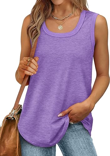 BETTE BOUTIK Womens Tank Tops Summer Loose Sleeveless Tops