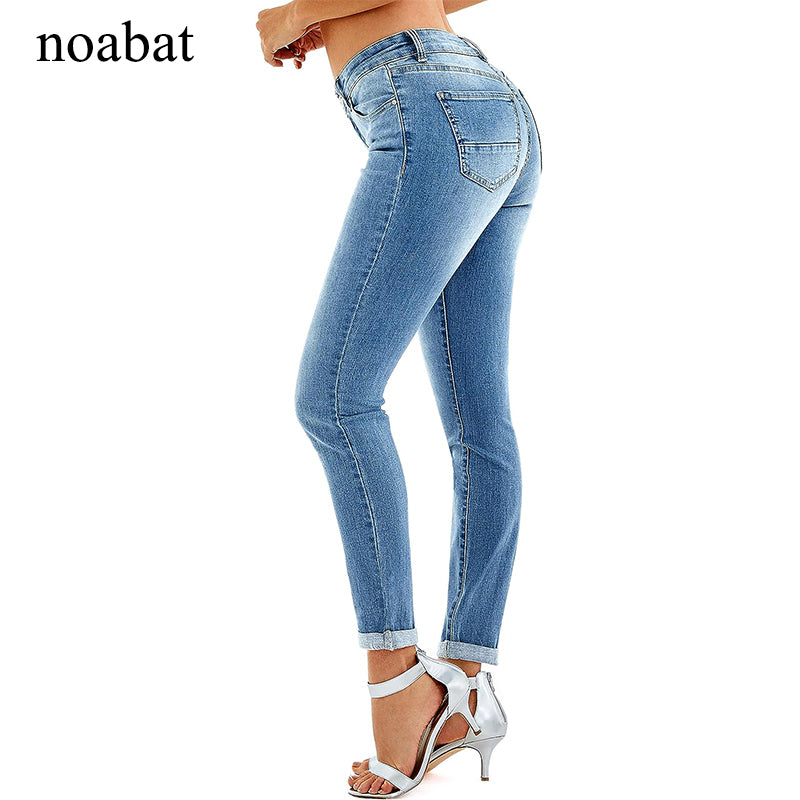 noabat Women's Ripped Skinny Jeans