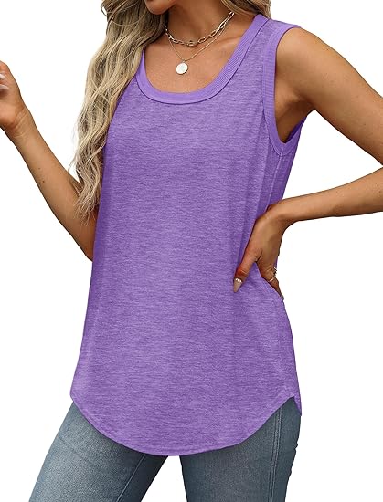 BETTE BOUTIK Womens Tank Tops Summer Loose Sleeveless Tops