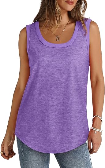 BETTE BOUTIK Womens Tank Tops Summer Loose Sleeveless Tops