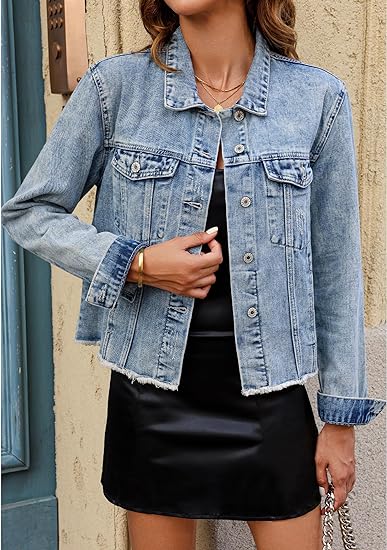KISSMODA Denim Jacket for Women