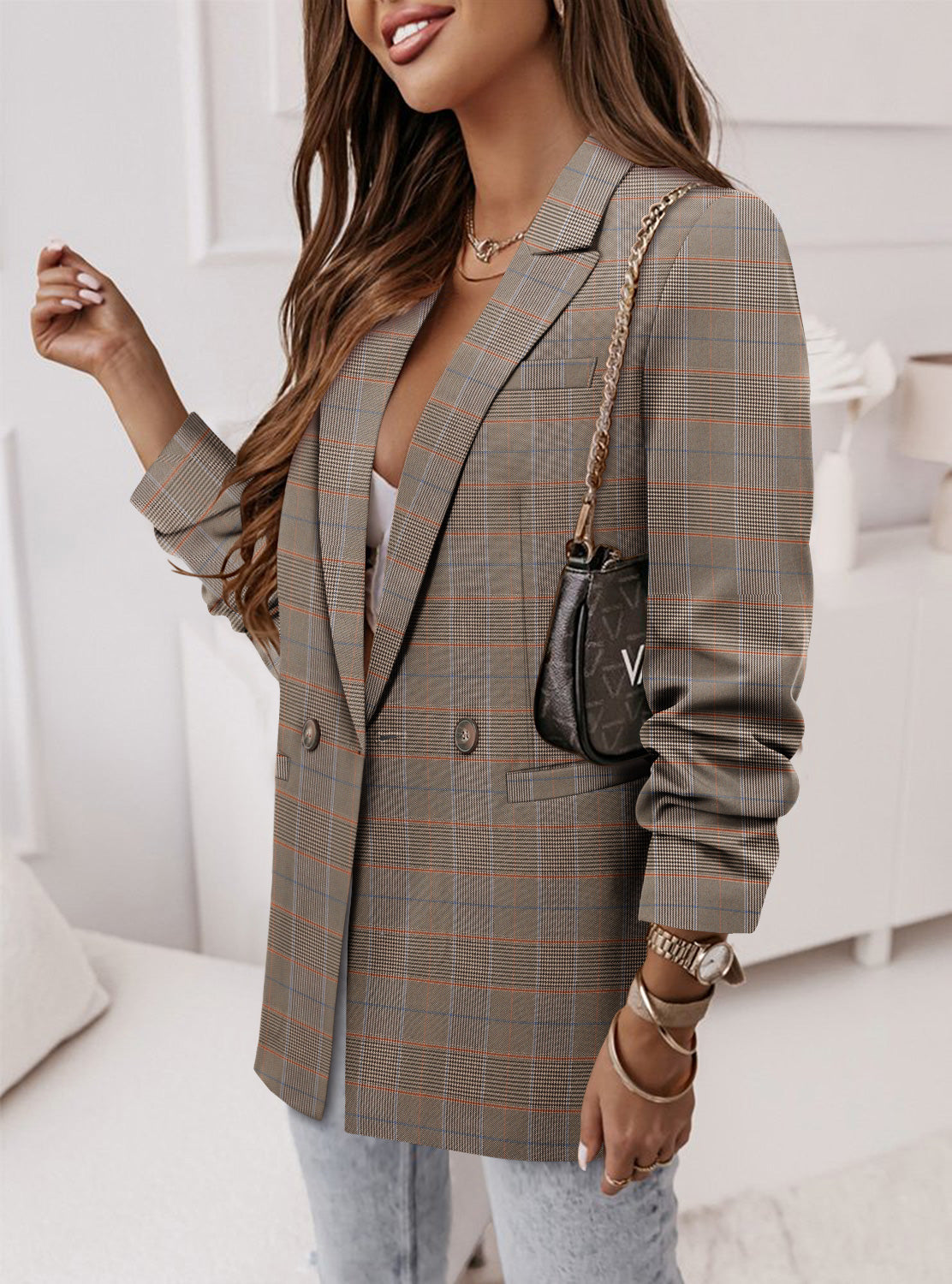 CRAZY GRID Women Business Casual Blazer Jacket