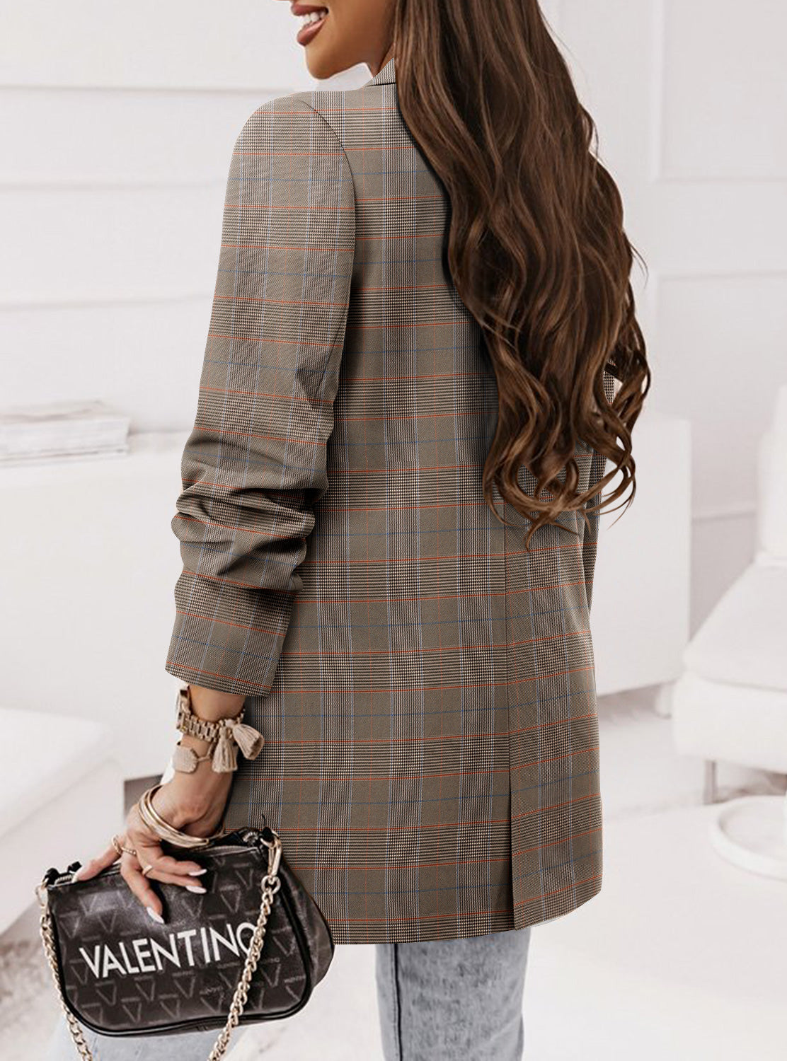 CRAZY GRID Women Business Casual Blazer Jacket