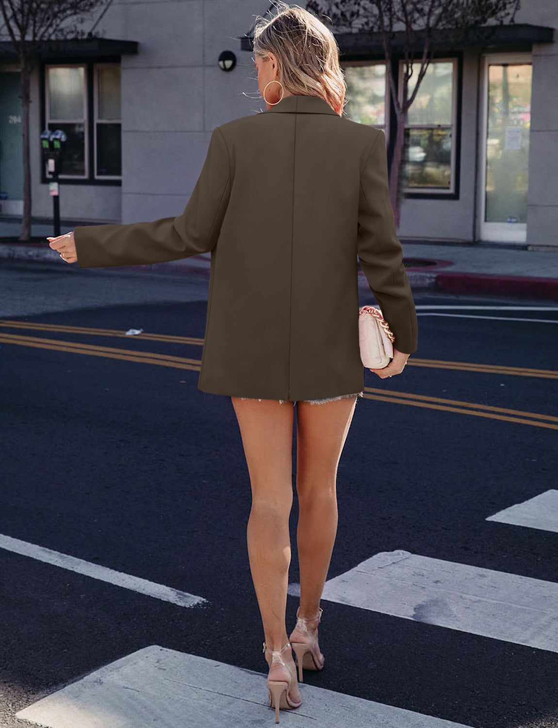 CRAZY GRID Women Business Casual Blazer Jacket