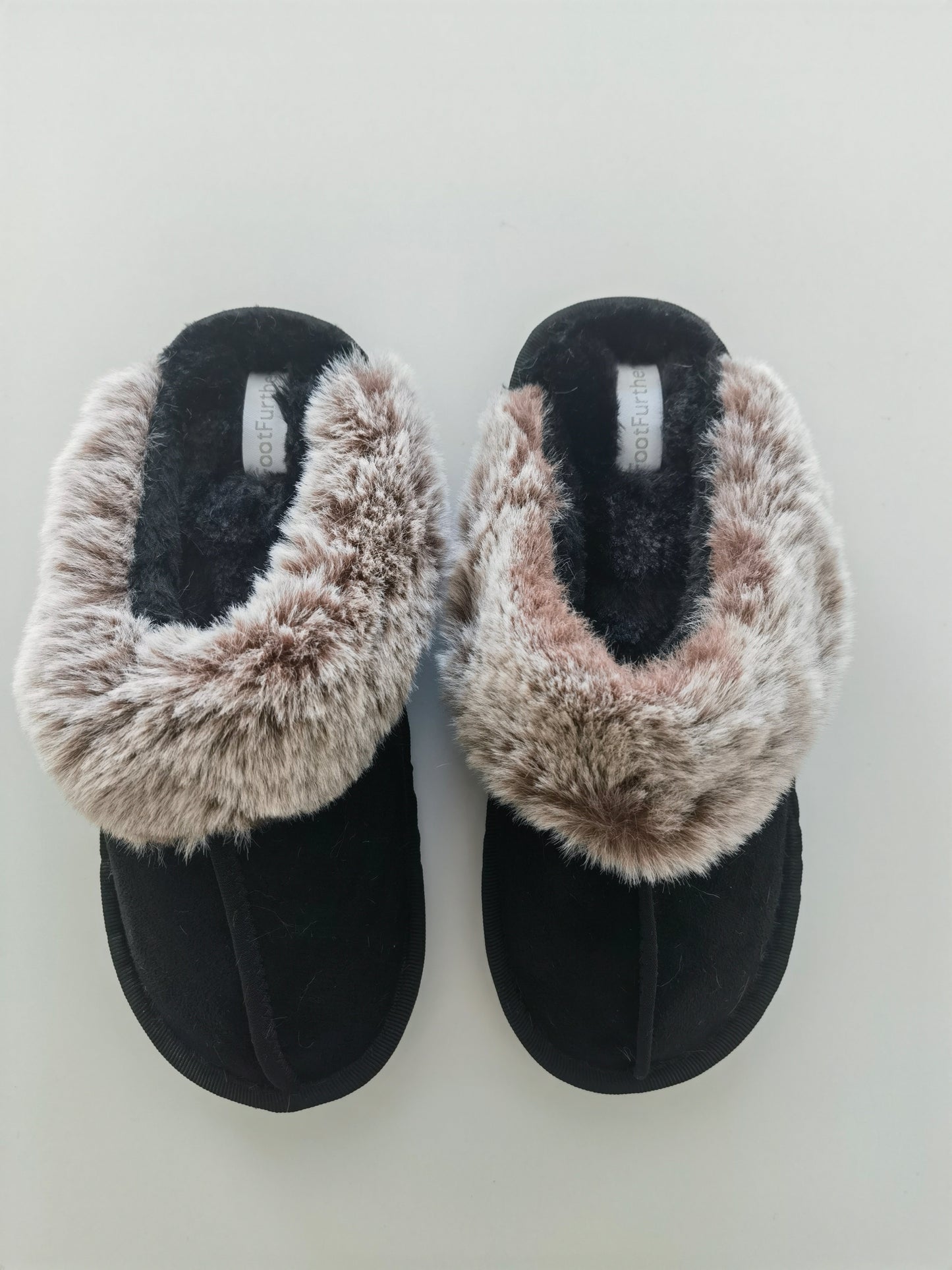 FootFurther Women's Patient Slippers Slip on Fuzzy House Slippers