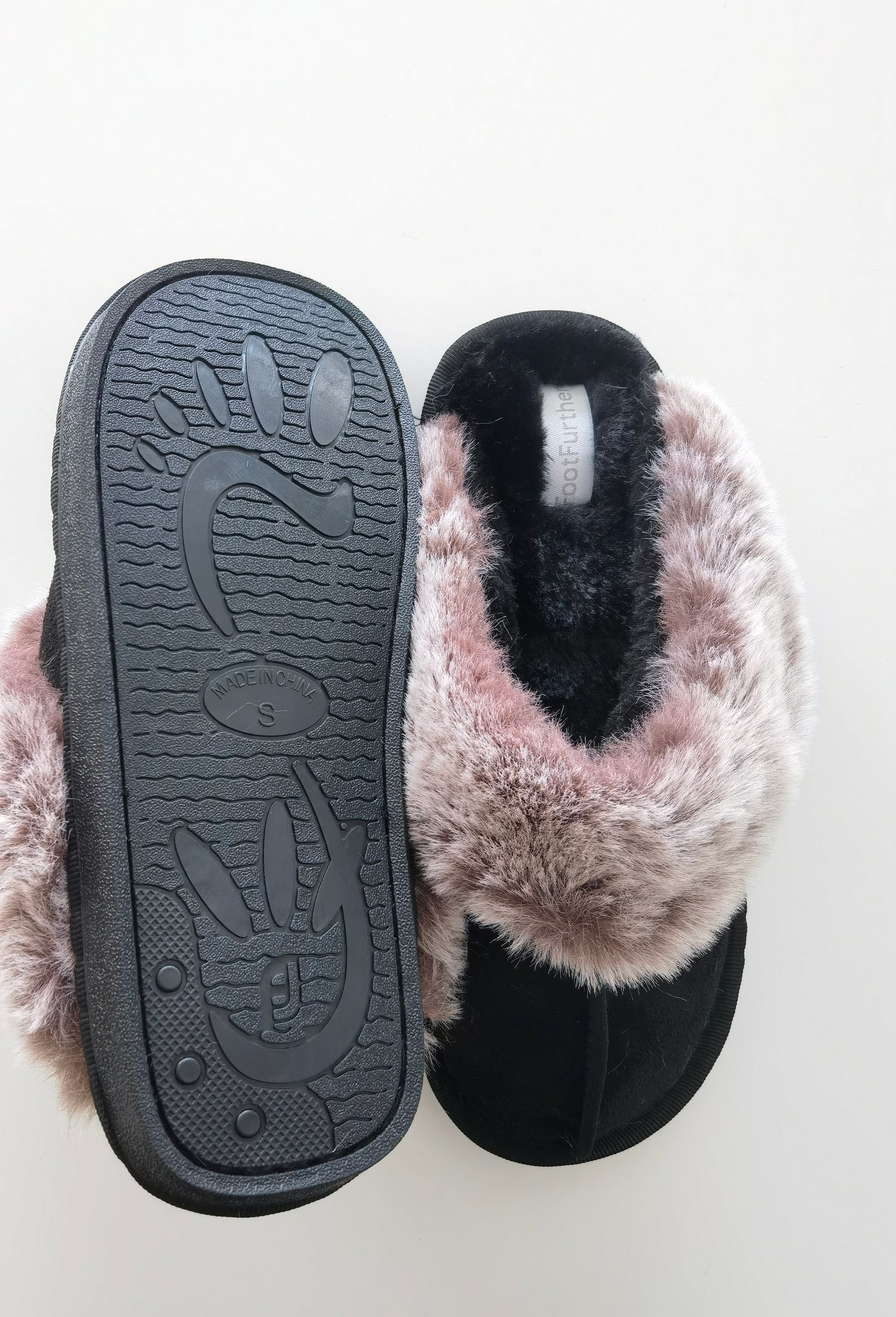 FootFurther Women's Patient Slippers Slip on Fuzzy House Slippers