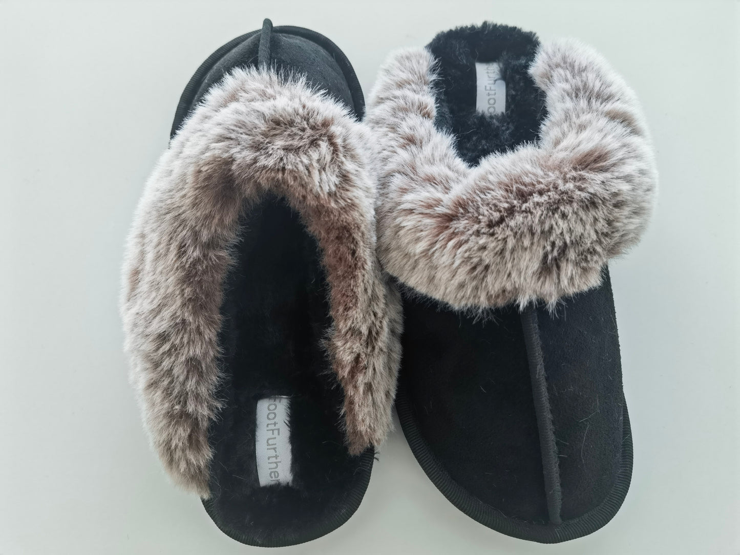 FootFurther Women's Patient Slippers Slip on Fuzzy House Slippers