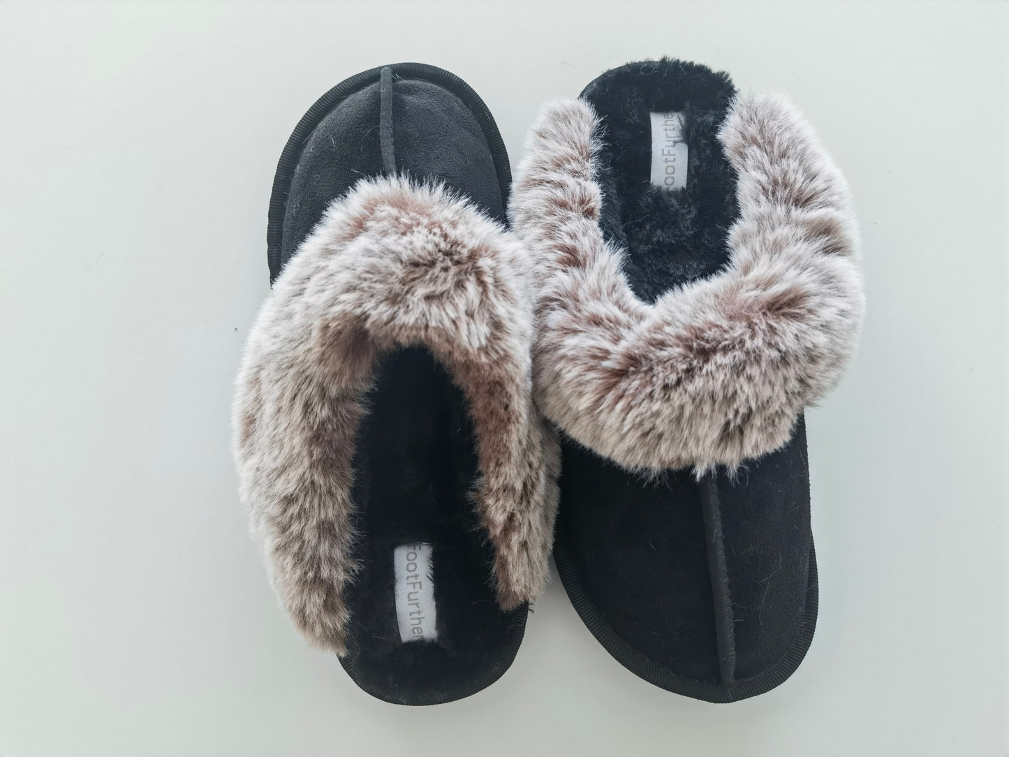 FootFurther Women's Patient Slippers Slip on Fuzzy House Slippers