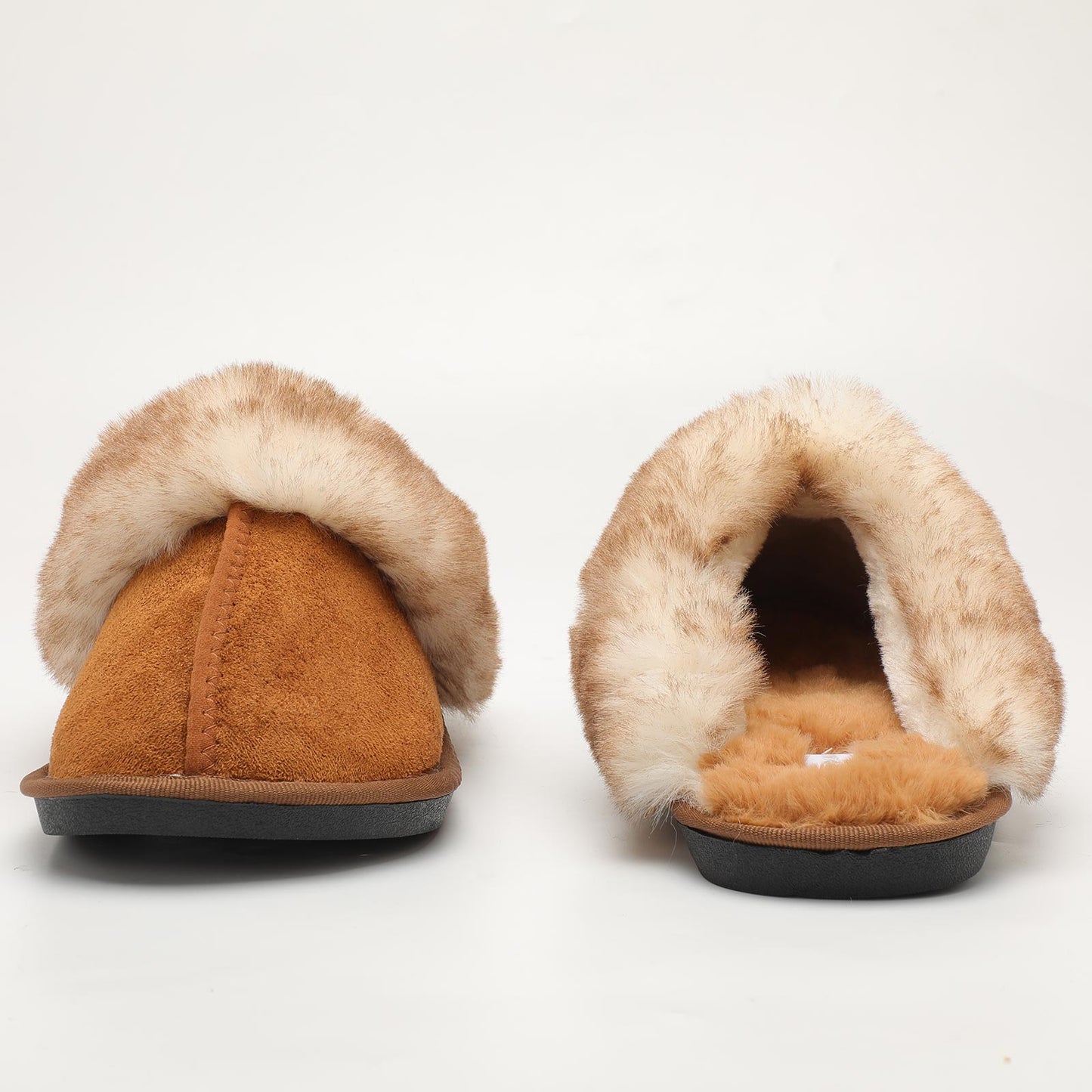 Natural Wide Walk Winter Fuzzy House Slippers