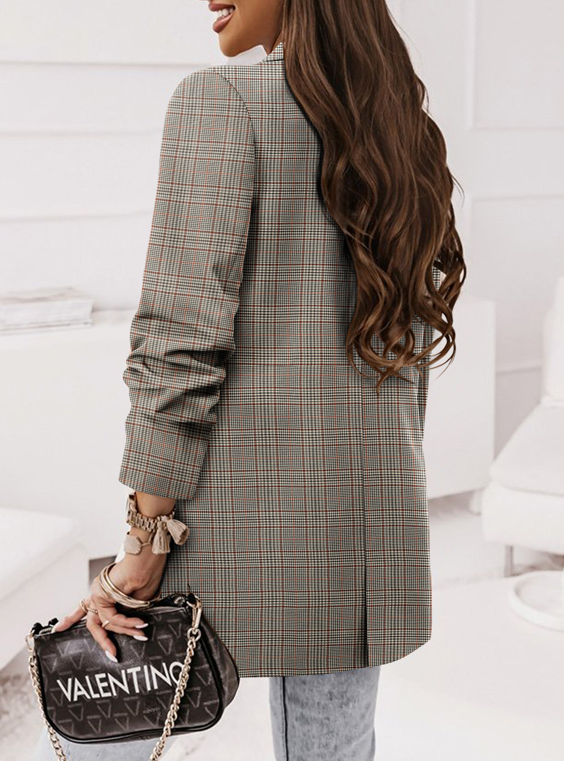 CRAZY GRID Women Business Casual Blazer Jacket