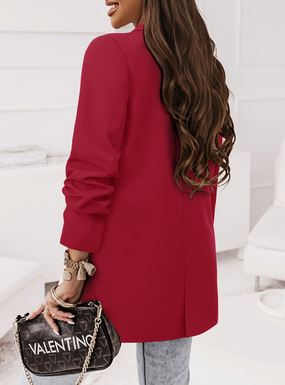 CRAZY GRID Women Business Casual Blazer Jacket