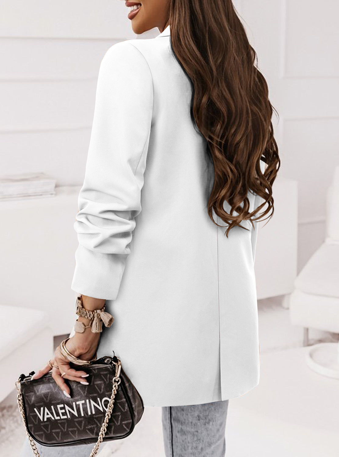 CRAZY GRID Women Business Casual Blazer Jacket