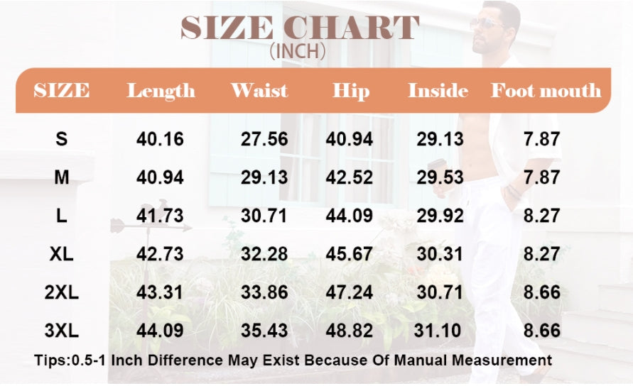 Woenzaia Mens Casual Linen Pants