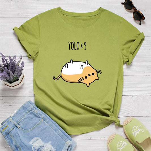 SWZ Cartoon Pattern Cotton Short Sleeve T-shirt CTO5151