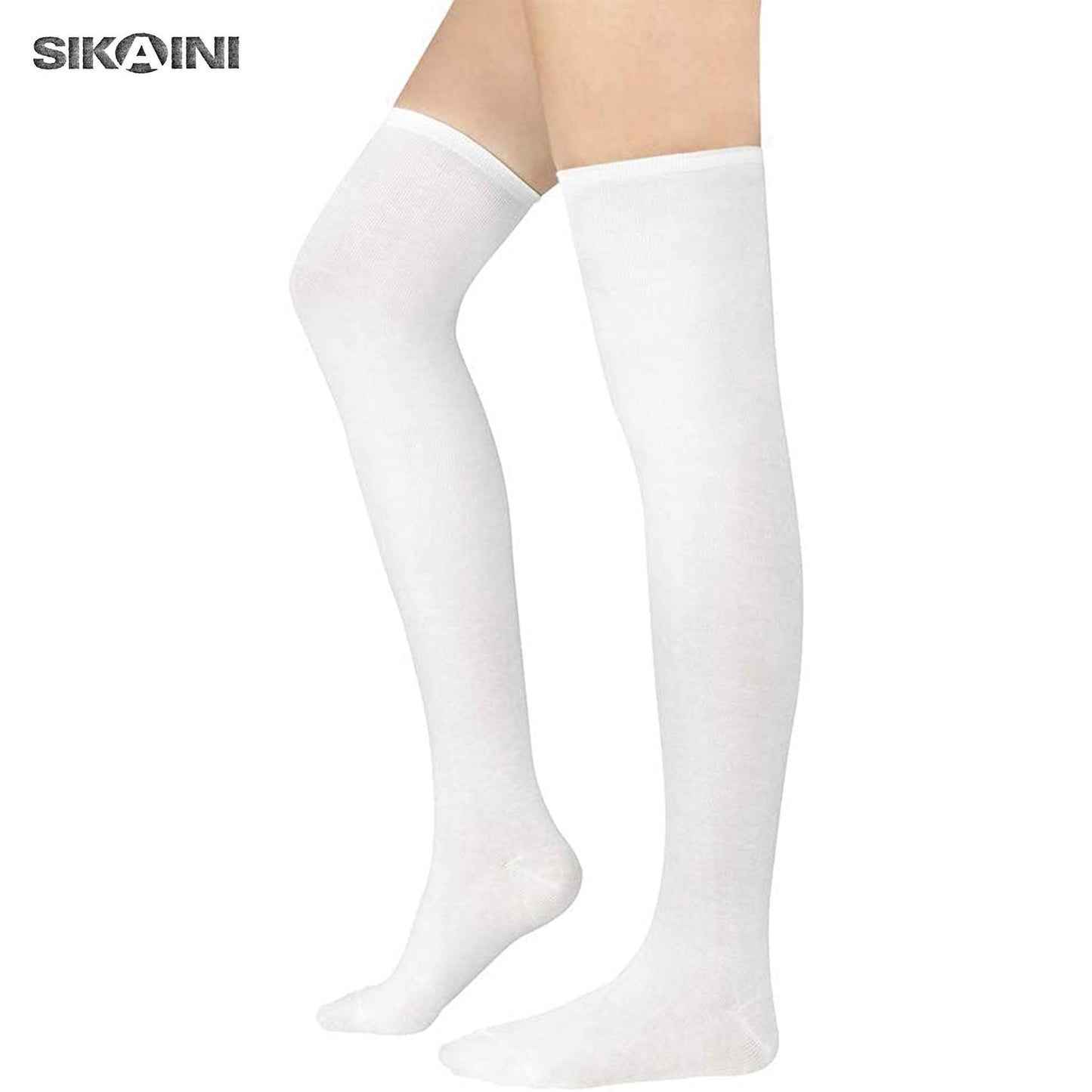 SIKAINI Women’s Athletic Socks Sports Multi-Sport Running Striped Knee High Socks