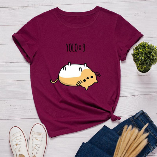 SWZ Cartoon Pattern Cotton Short Sleeve T-shirt CTO5151