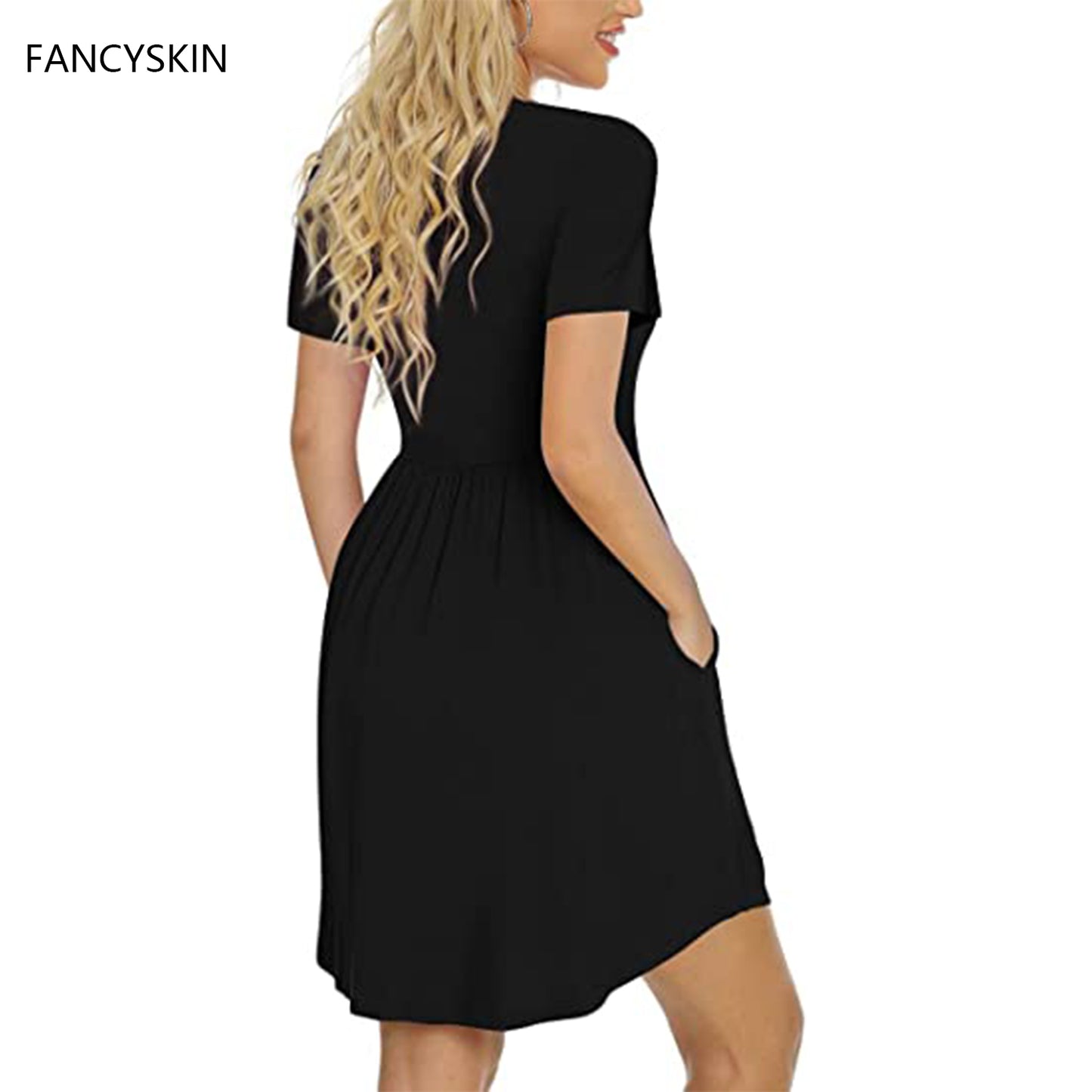 FANCYSKIN Women's Summer Short Sleeve Casual Dresses