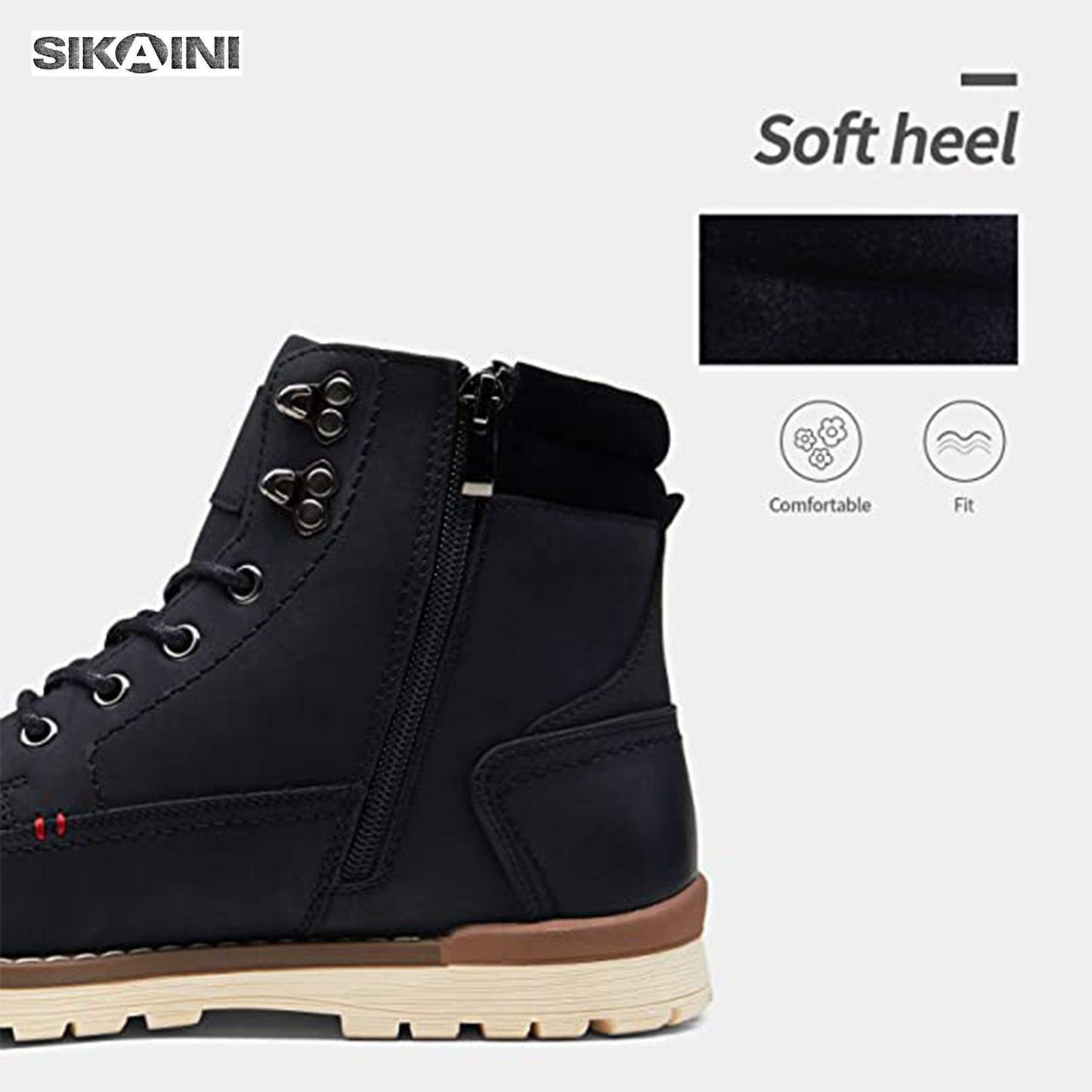 SIKAINI Men's Chukka Boots Motorcycle Casual Hiking Boot for Men