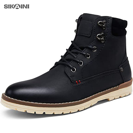 SIKAINI Men's Chukka Boots Motorcycle Casual Hiking Boot for Men