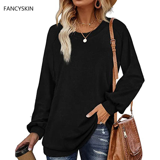 FANCYSKIN Sweatshirt for Women Long Lantern Sleeve