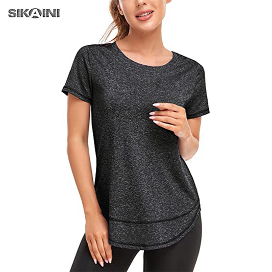 SIKAINI Women's Short Sleeve Workout Shirts