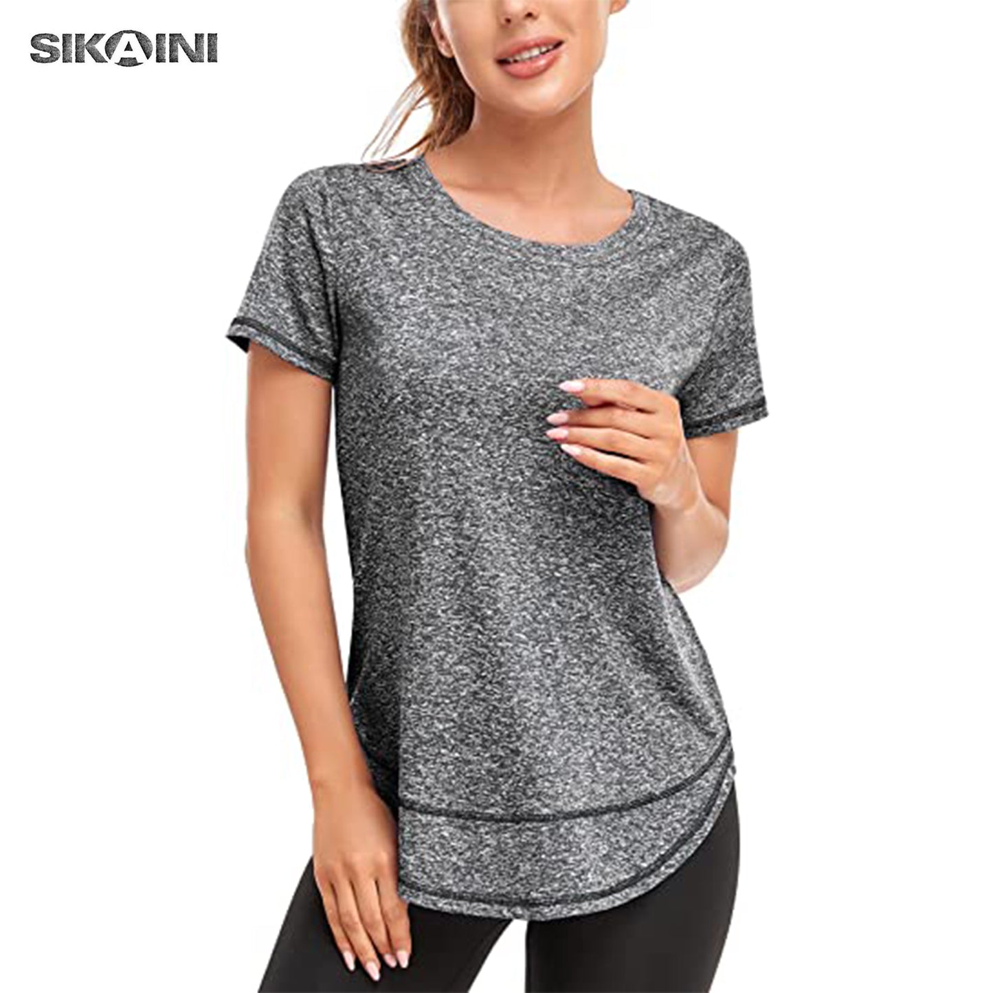 SIKAINI Women's Short Sleeve Workout Shirts